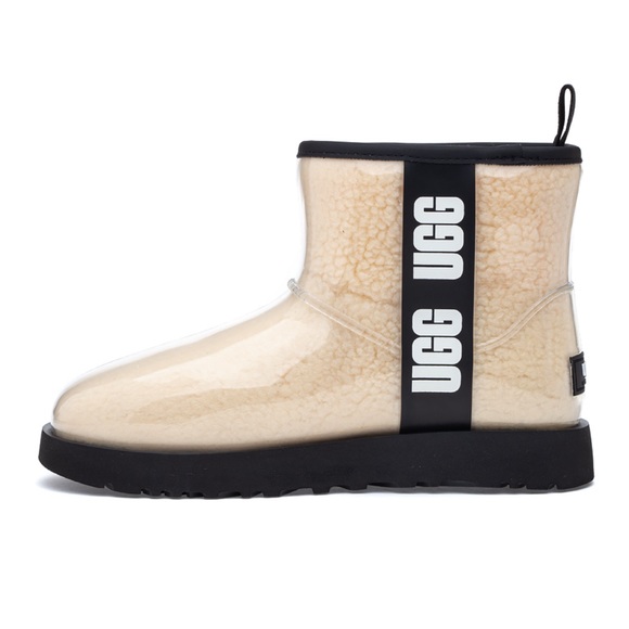 UGG WOMEN’S CLASSIC CLEAR MINI BOOT NATURAL/BLACK - Picture 2 of 4